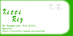 kitti riz business card